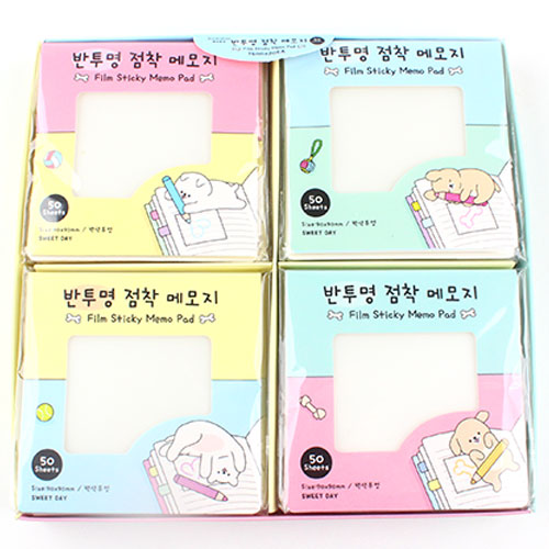 253C] 1500 반투명 점착 메모지1500반투명점착메모지,8809175432904,8809175432898,스*트데이,메모,단어장,스티키,메모장팬시피아